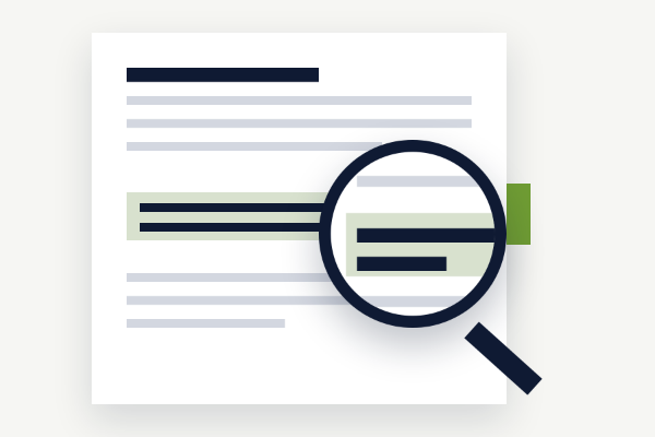 Illustration: a lease with one clause highlighted, read under a magnifier