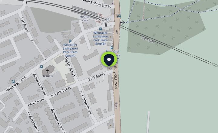 Map showing Survo’s office on Bury Old Road, Prestwich. Opens in Google Maps.
